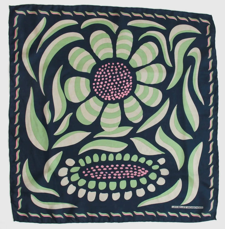 Skjerf mini Forget me not navy