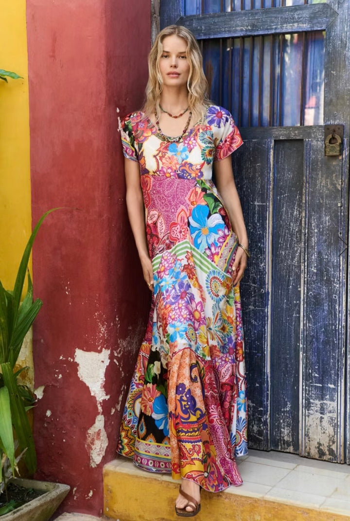 Patchwork kjole