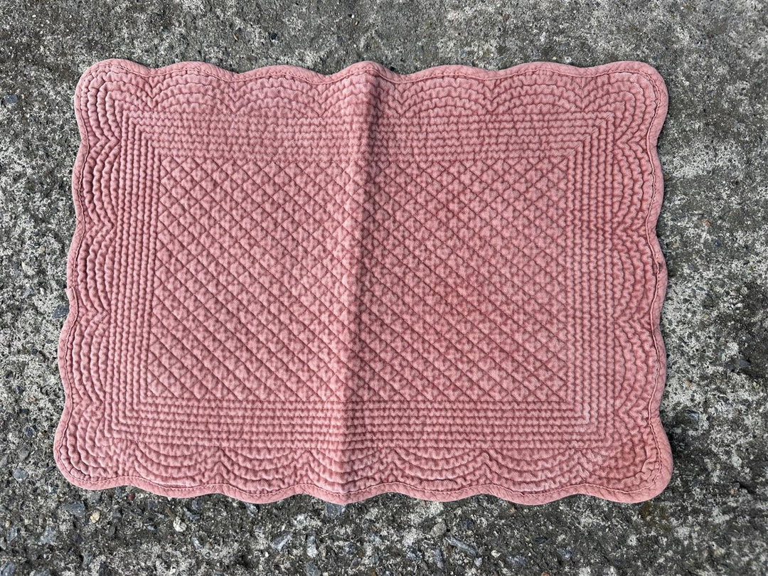 Spisebrikke avlang velur 35x50 cm NY Dusty rose
