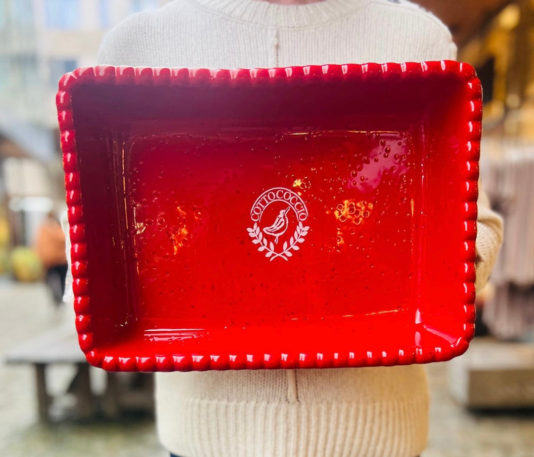 Ildfast form 27 x 37 cm rød