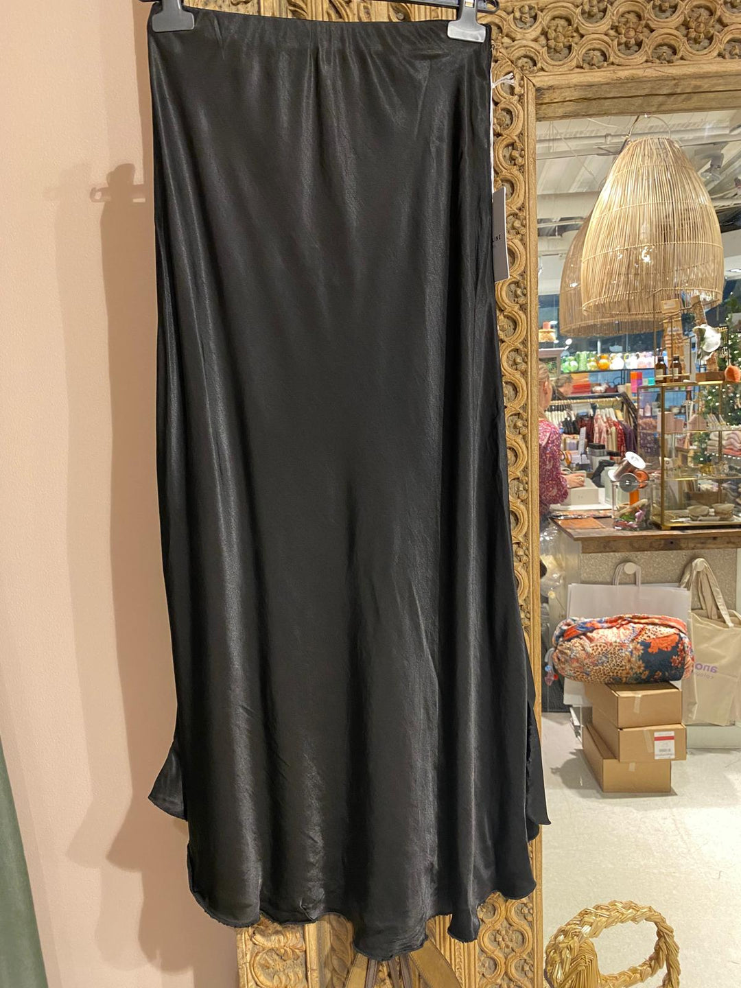 Skjørt Jupe sateng noir