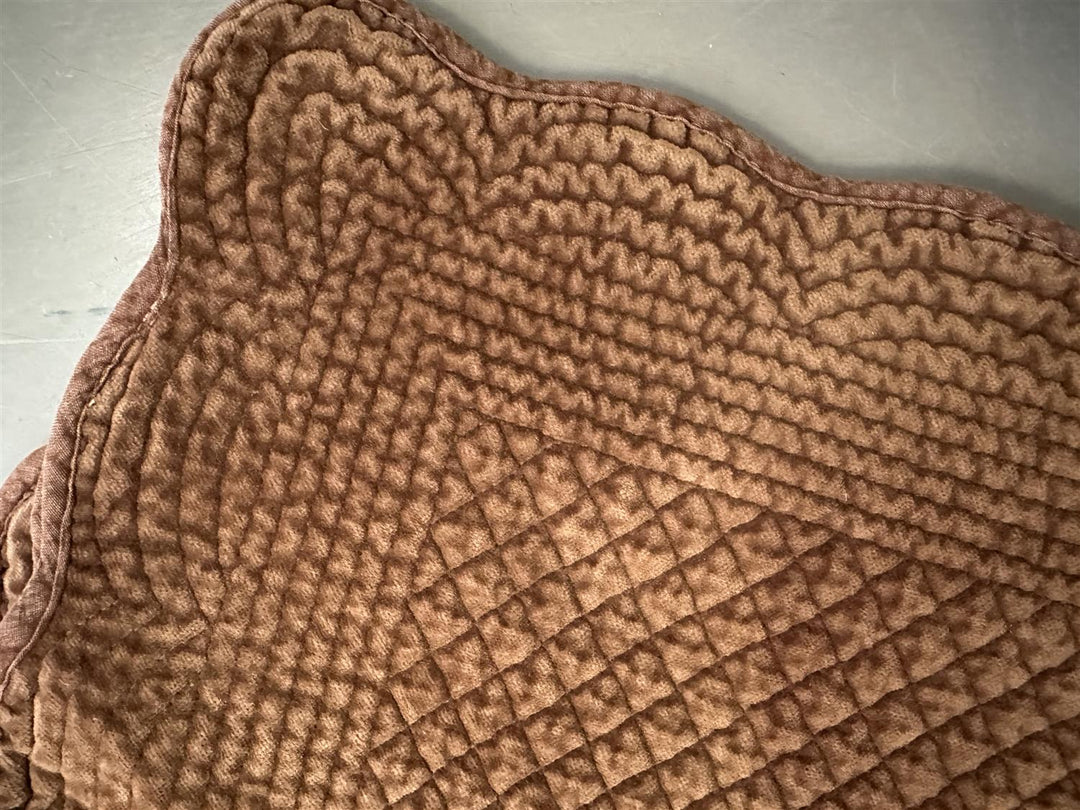 Spisebrikke avlang velur 35x50 cm  chocolate