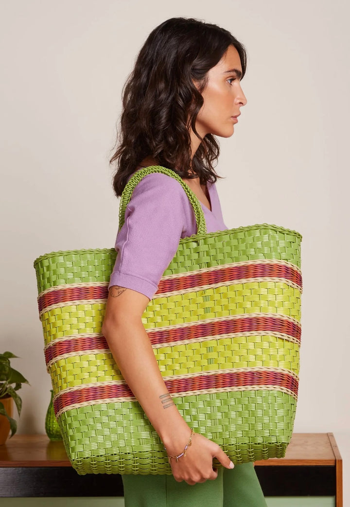 Puglia beachy bag margarite green