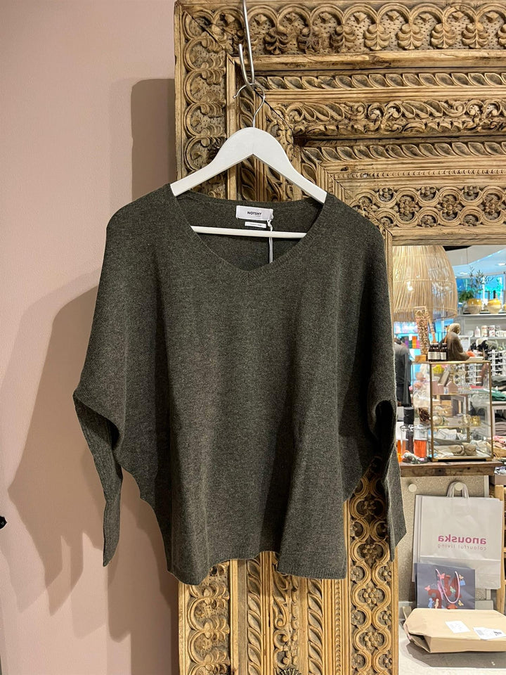 Faustine cashmere genser ash