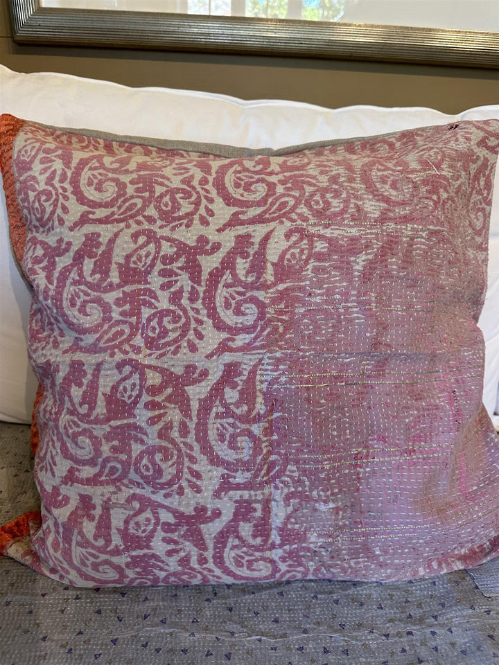 Putetrekk vintage kantha 60 x 60 cm Nr 25