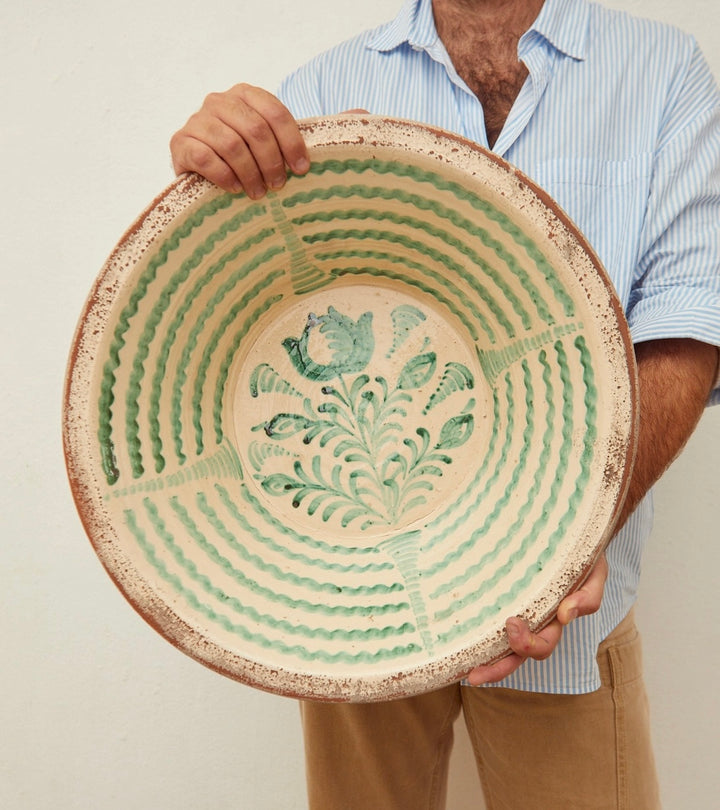 Lebrillos Granainos bolle Flor grønn Ø: 40 cm