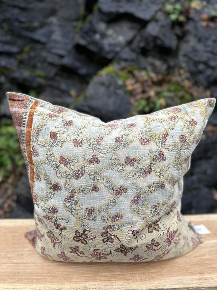 Putetrekk vintage kantha 50x50 cm Nr 87