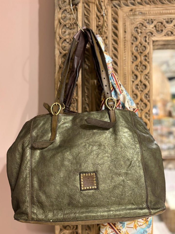 Lidia veske military metallic
