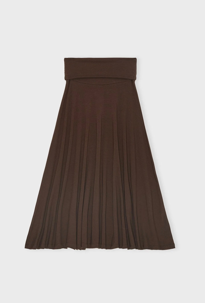 Gracious skjørt lyocell dark brown