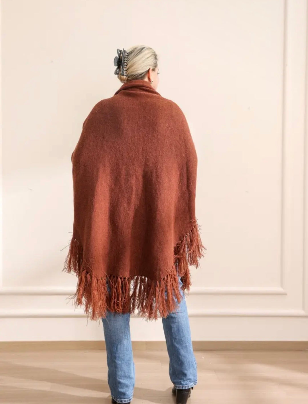 Emilie Poncho Terracotta