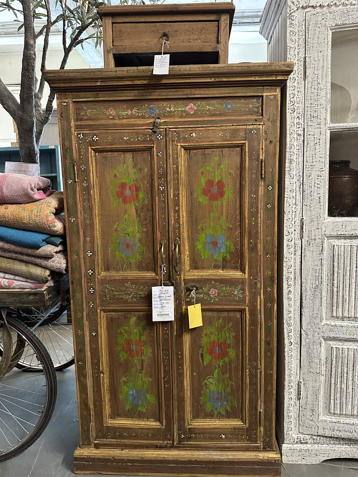 Skap vintage 2 dører natur H153 cm