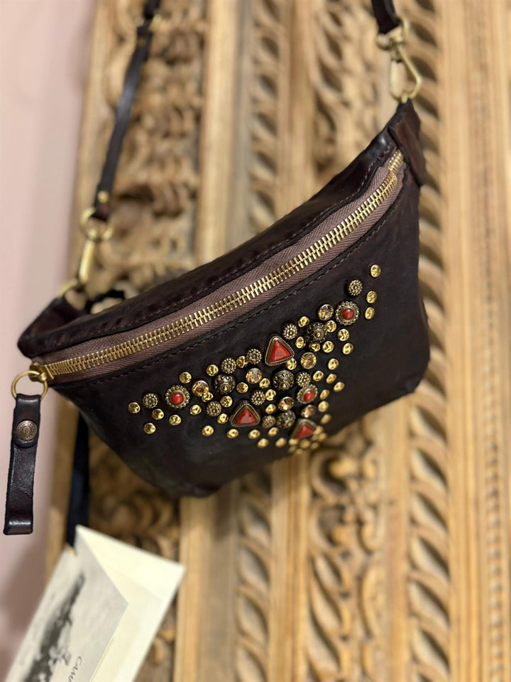 Tessa bumbag med studs brown