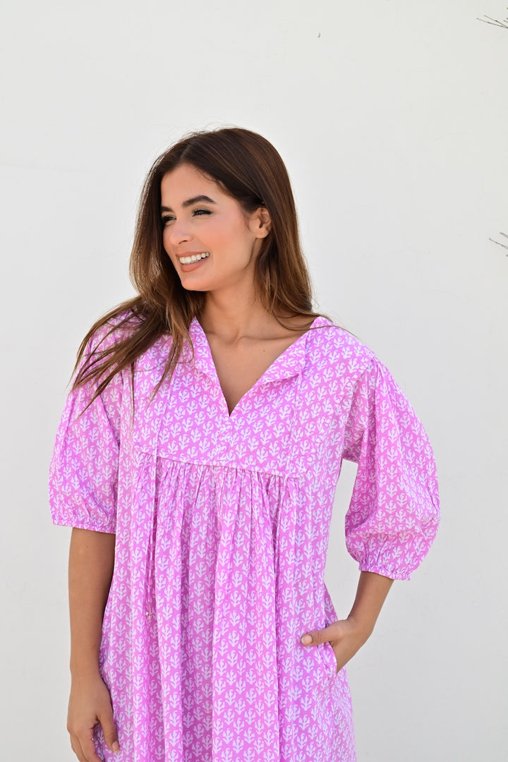 Annabelle smekkekjole purple