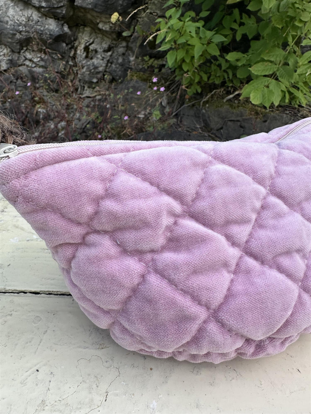 Sminkepung velur 15xH10 cm bubblegum pink