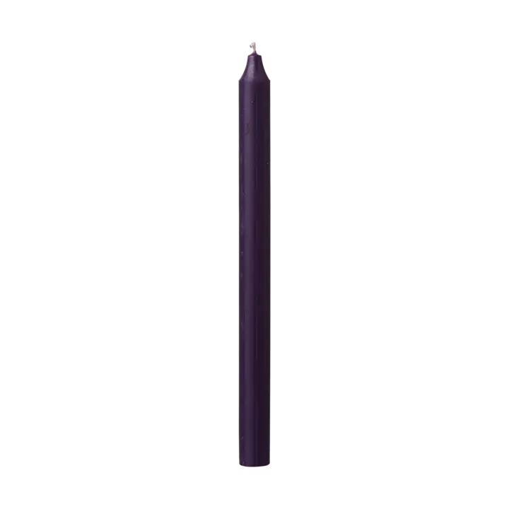 Kronelys rustikk Dark Purple H: 28 cm