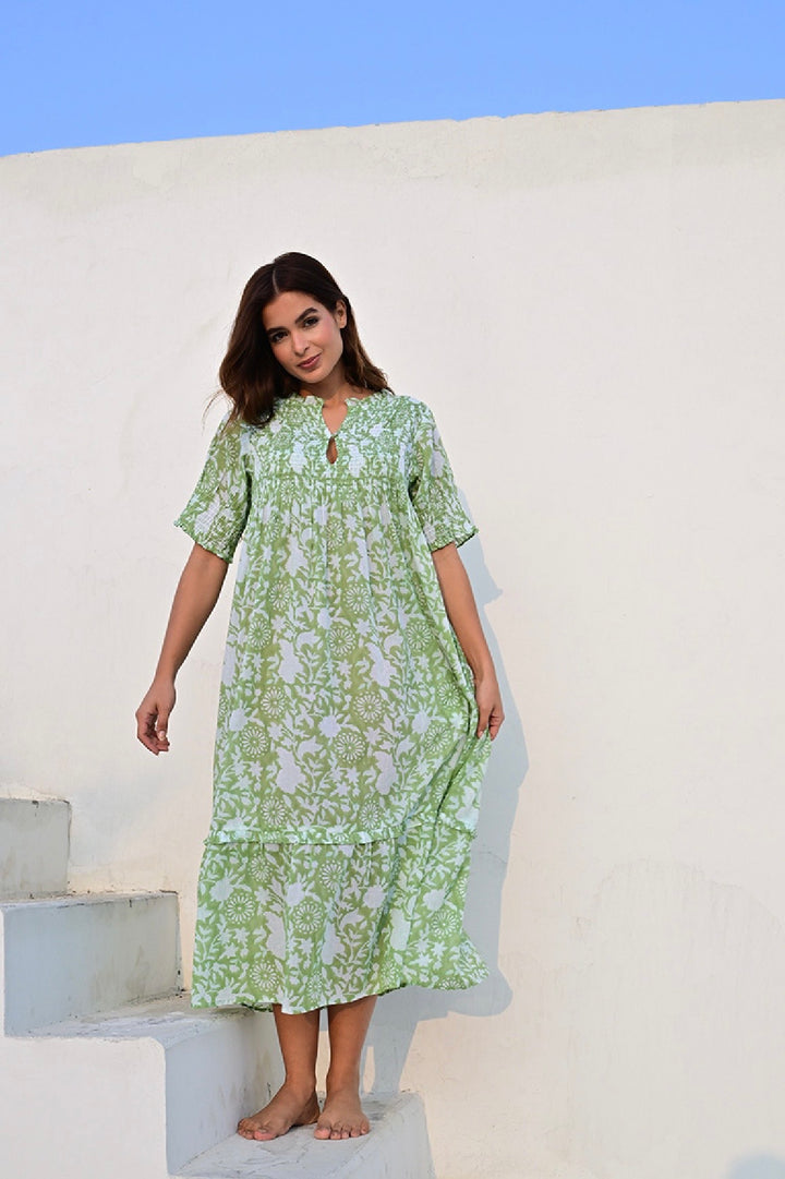 Lyon kjole bobbin grass green