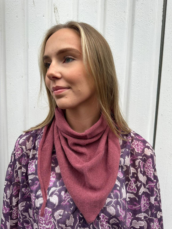 Skjerf trekant cashmere  rouge