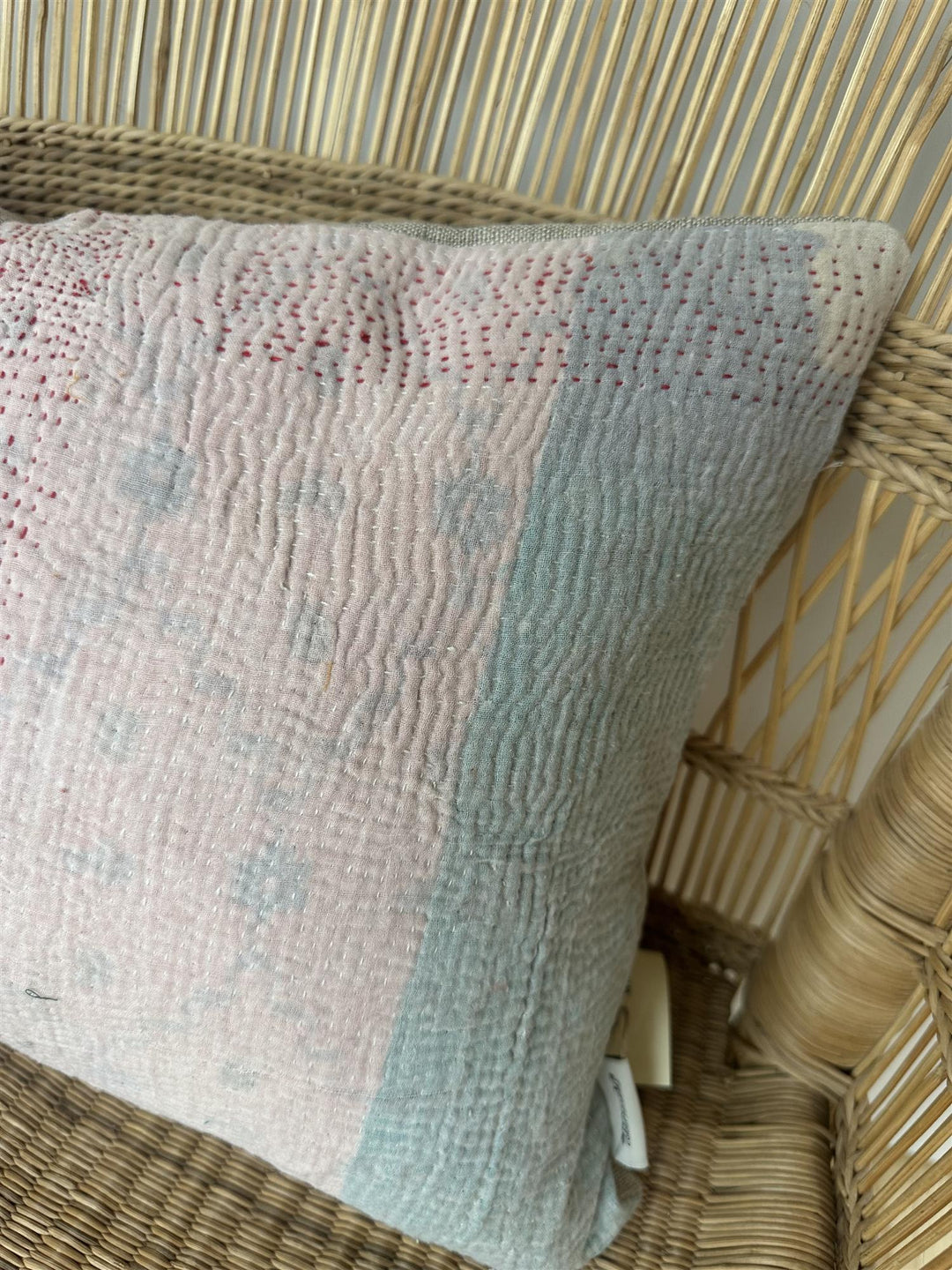 Putetrekk vintage kantha 30 x 40 cm Nr 77