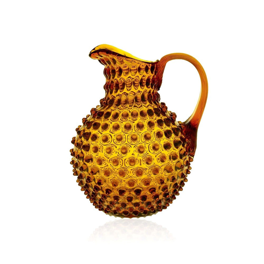 Hobnail jug Amber