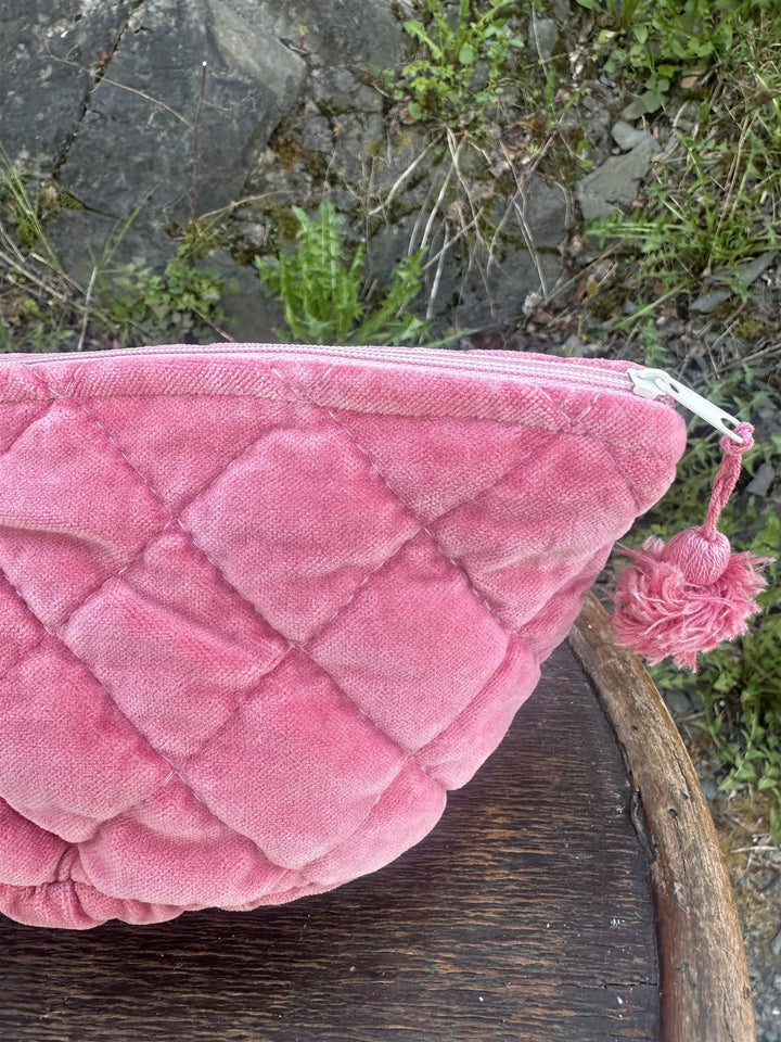 Sminkepung velur 15xH10 cm coral