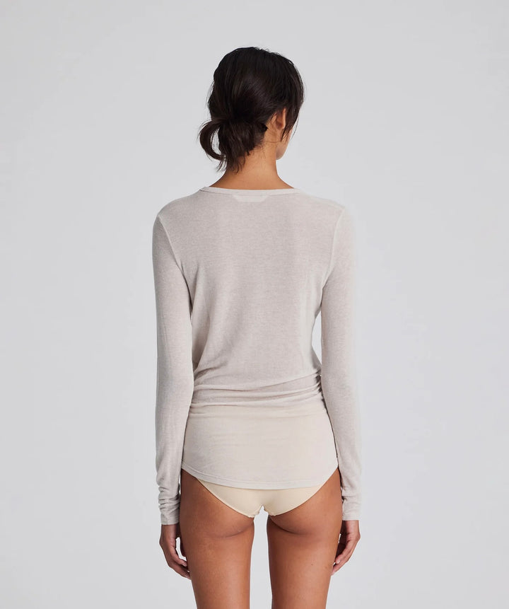 Thyra L/S wool top grey morn