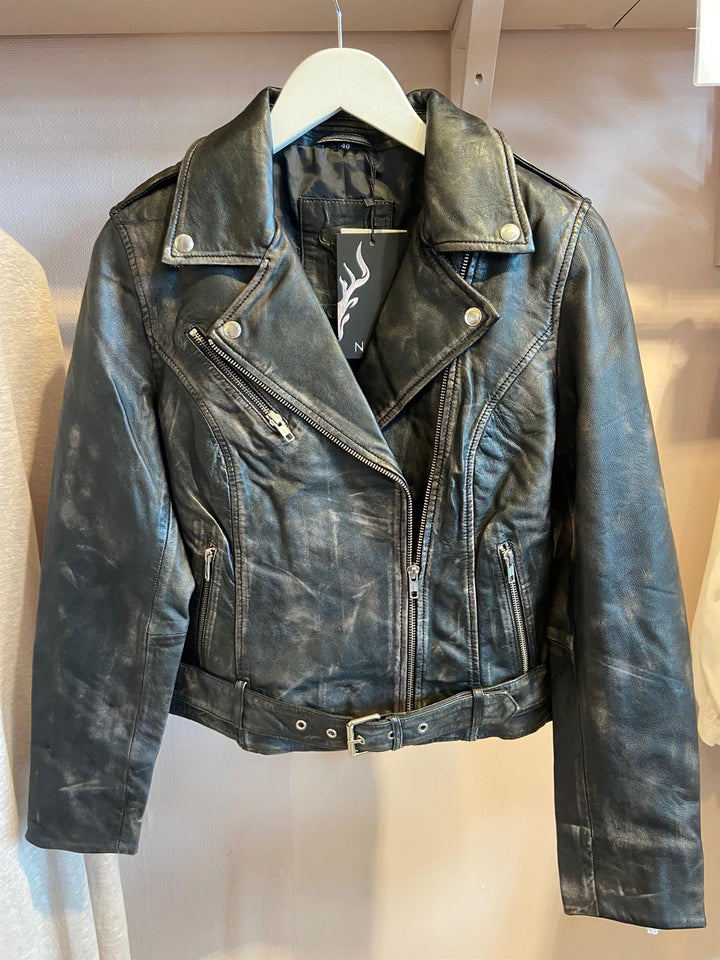 Bikerjakke grey/silver