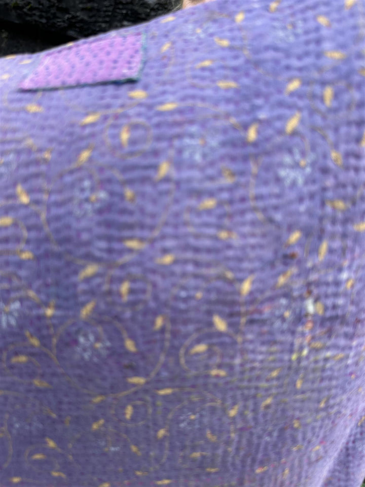 Putetrekk vintage kantha 50x50 cm Nr 99