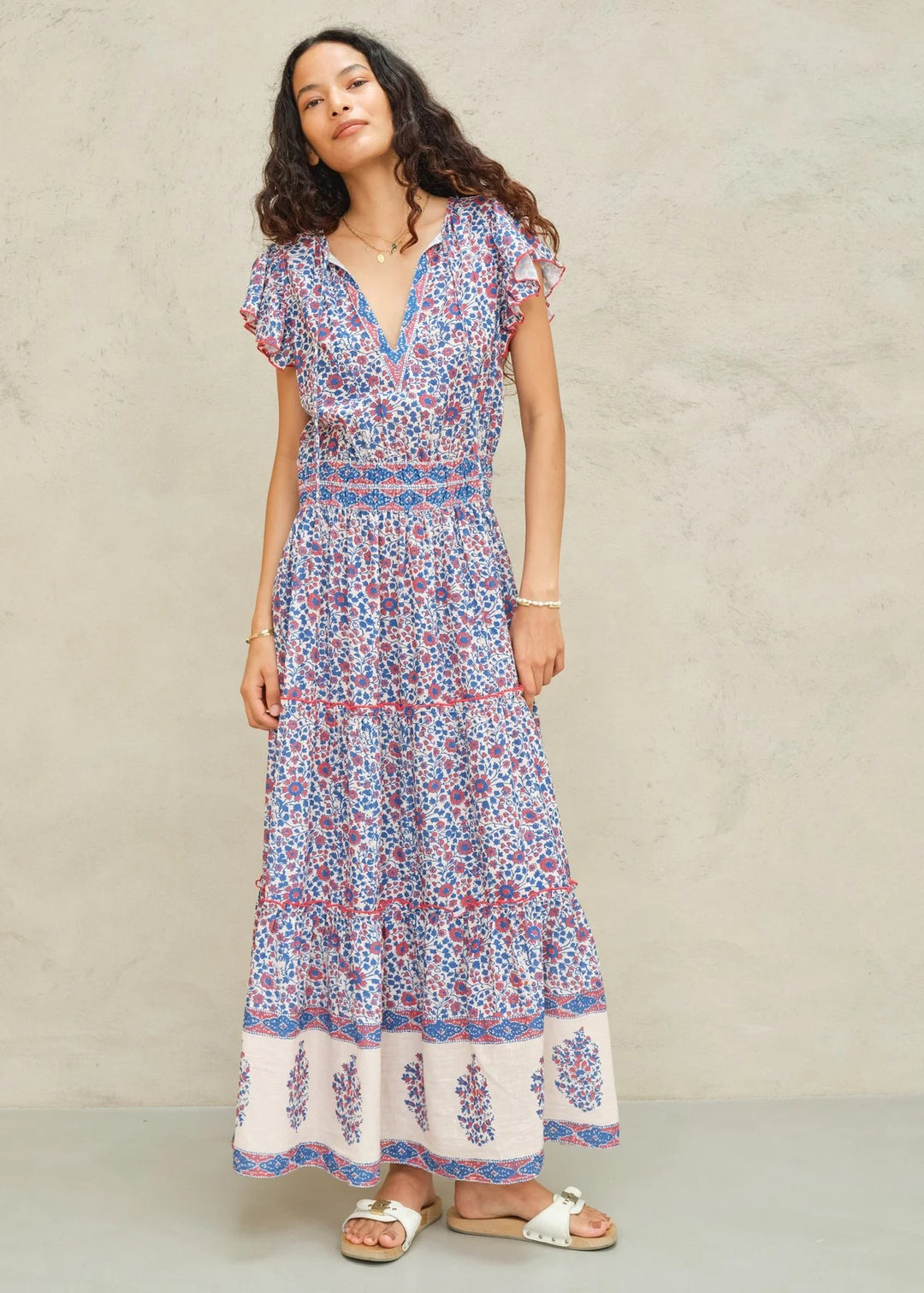 Della maxi kjole blue/pink