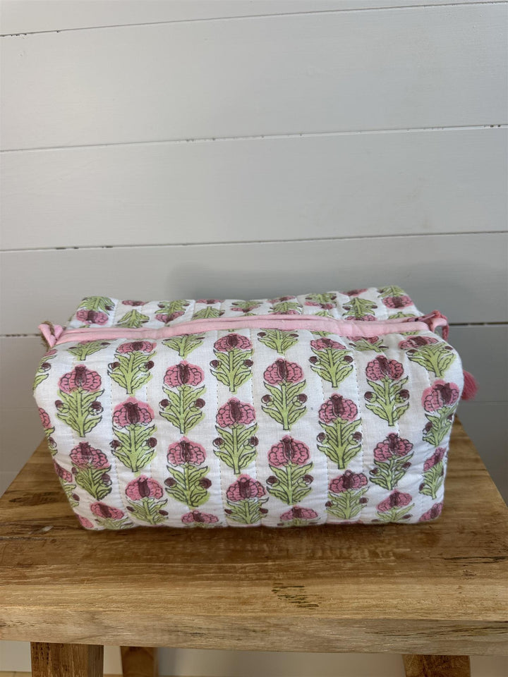 Toalettmappe blokktrykket Viviene