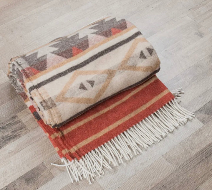 Pledd Wild beige/bordeaux