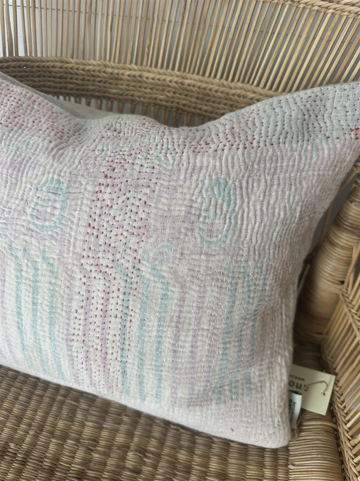 Putetrekk vintage kantha 30 x 40 cm Nr 75