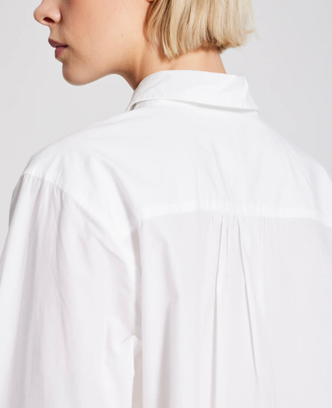 Flora skjorte poplin white