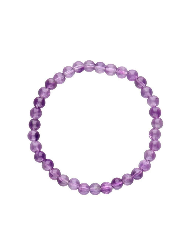 Armbånd Amethyst smooth ball purple