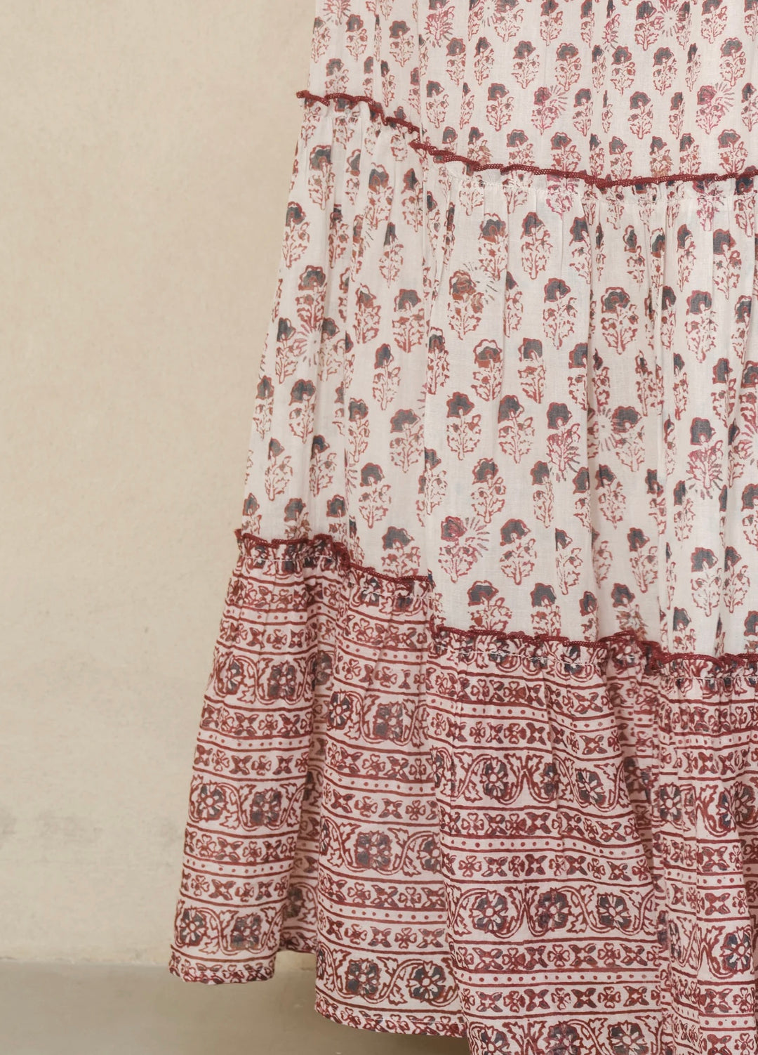Kiki print maxi skjørt