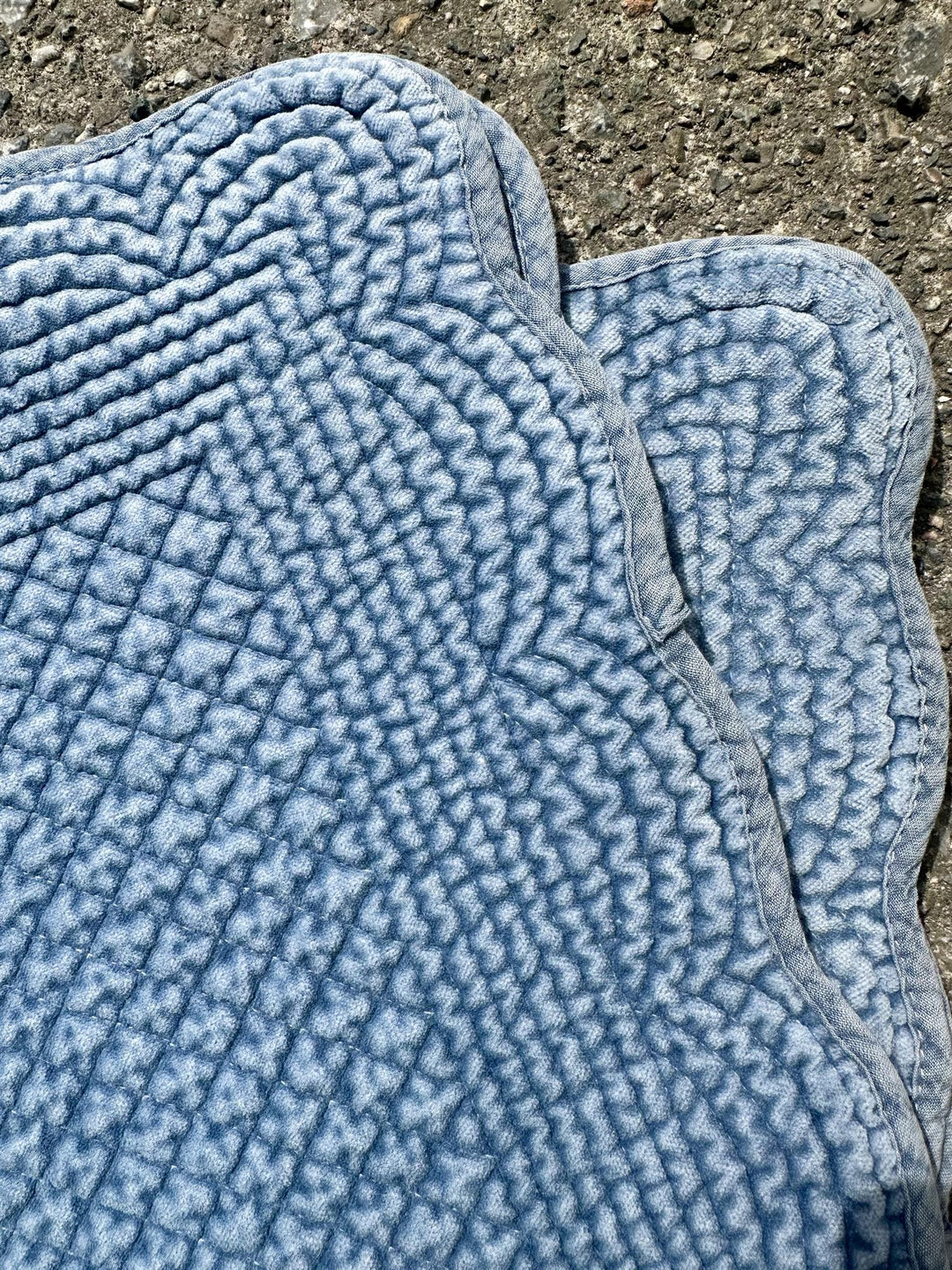 Spisebrikke avlang velur 35x50 cm moonlight blue NY