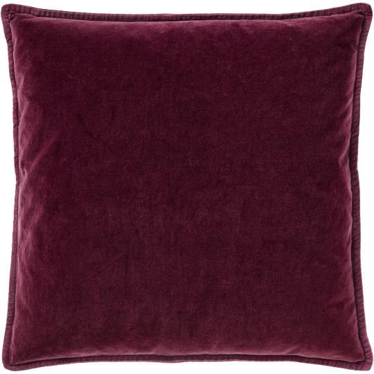 Putetrekk velur 50 x 50 cm aubergine