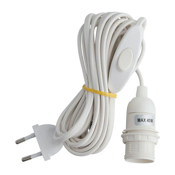 Elektrisk ledning hvit E14