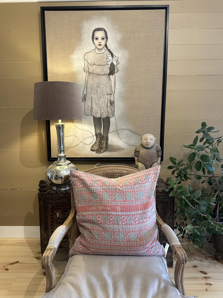 Putetrekk vintage kantha 60 x 60 cm Nr 21