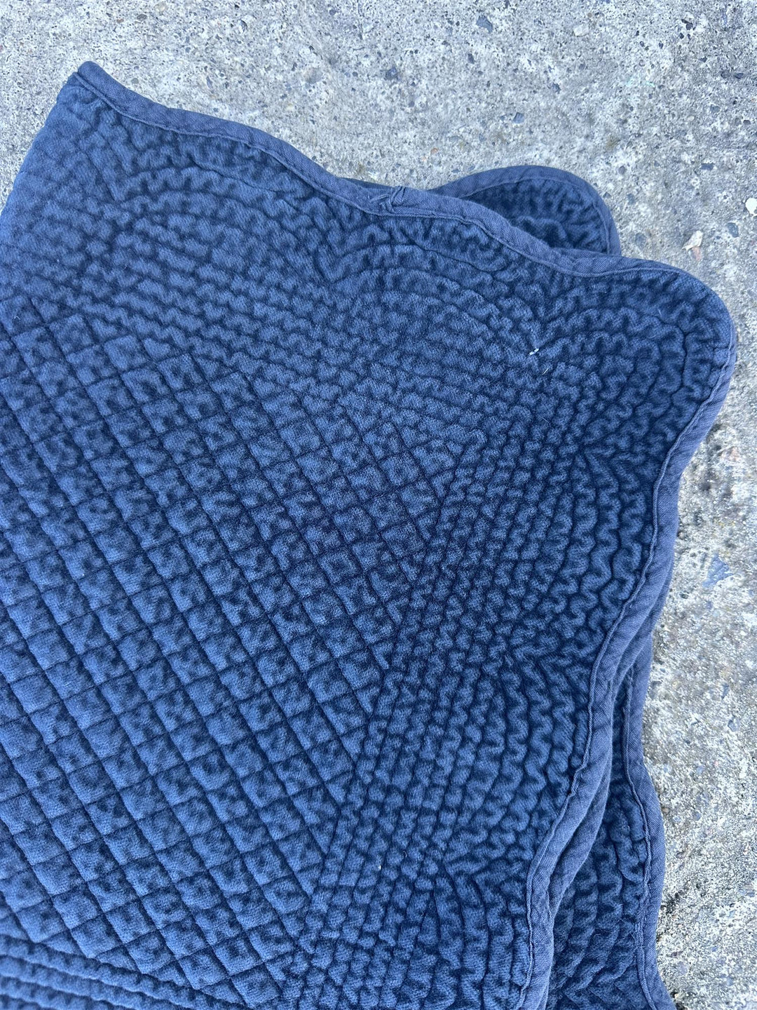 Spisebrikke avlang velur 35x50 cm indigo