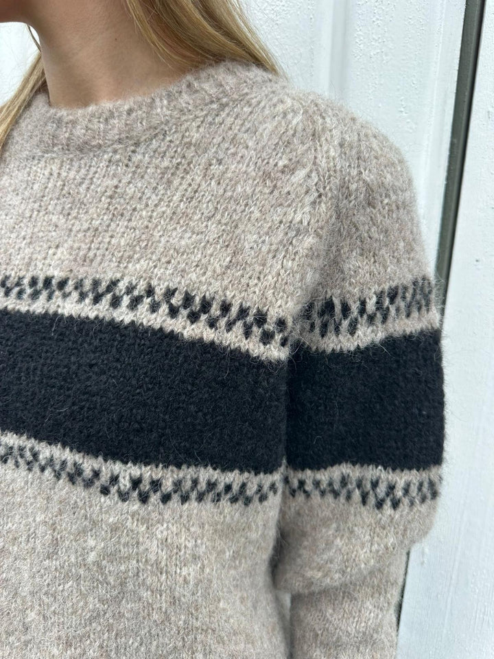 Colette genser light sand/black