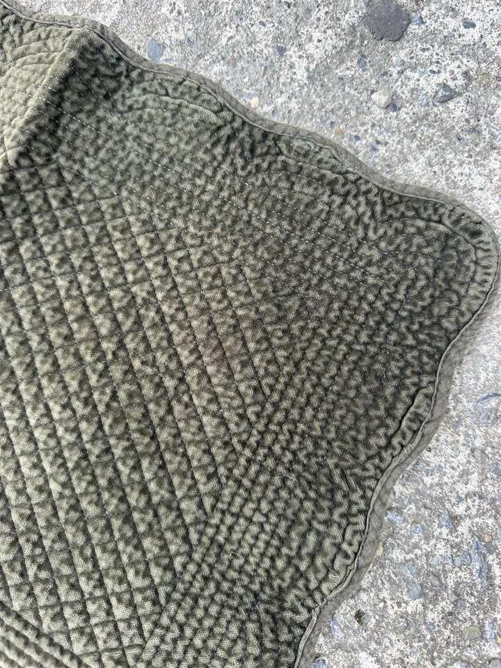 Spisebrikke avlang velur 35x50 cm Military green