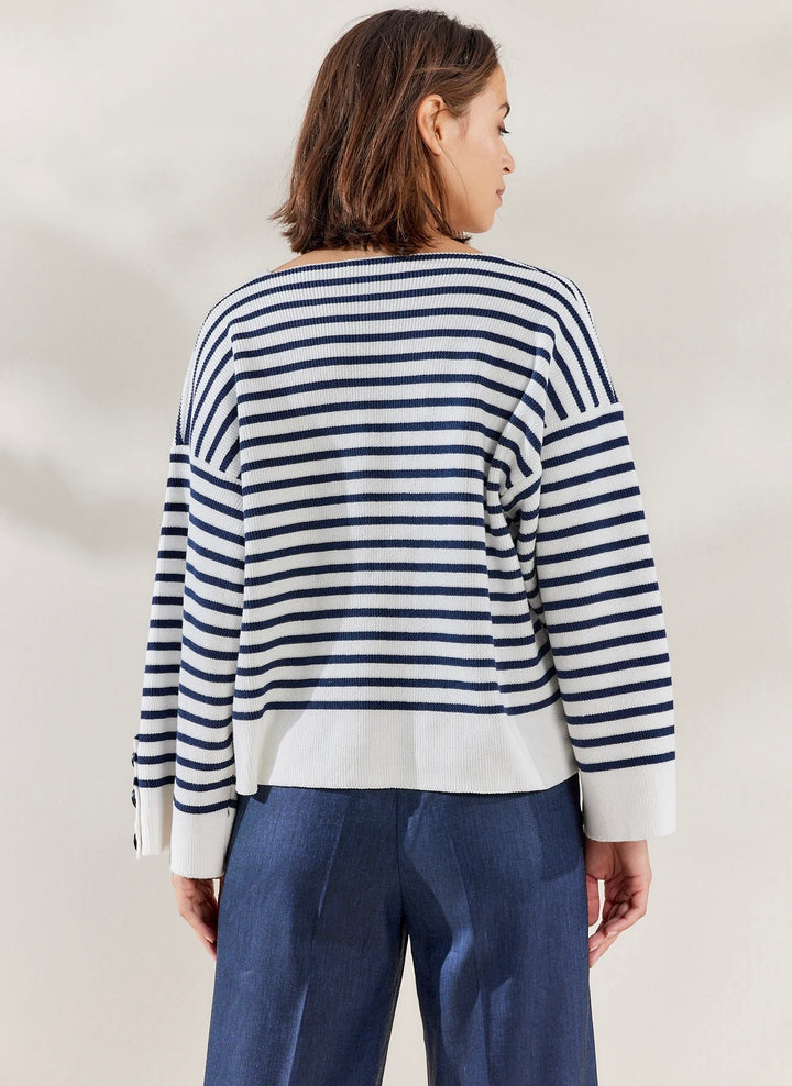 Oversized sailor sweater  ivory