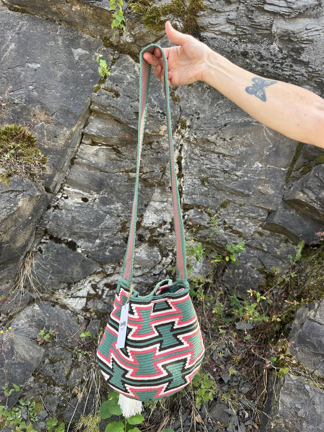 Lombia Wayuu Mochilla bag Verde M