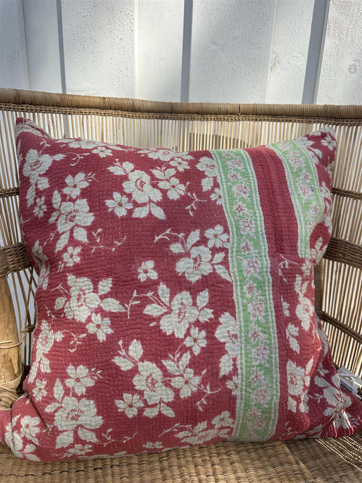 Putetrekk vintage kantha 50x50 cm Nr 124