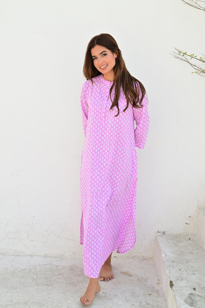 Annabelle lang tunikakjole purple