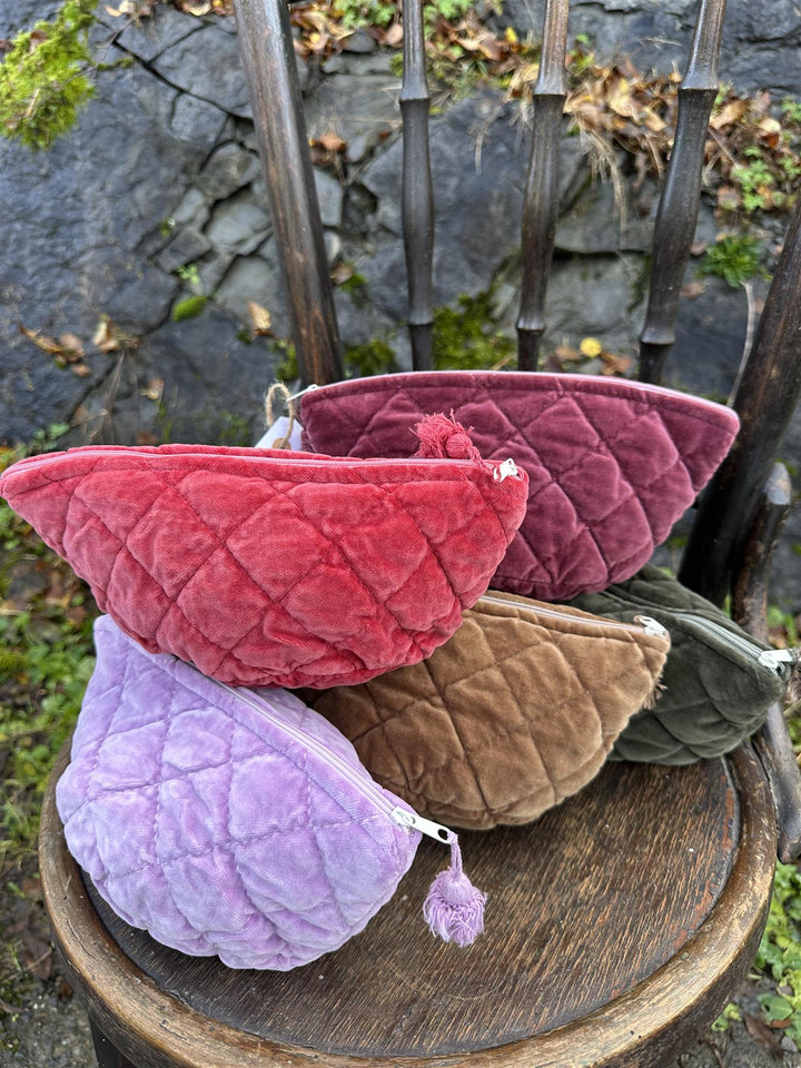 Sminkepung velur 15xH10 cm Raddish red