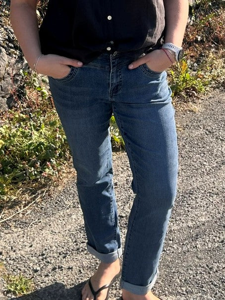 Relax jeans dark stone used