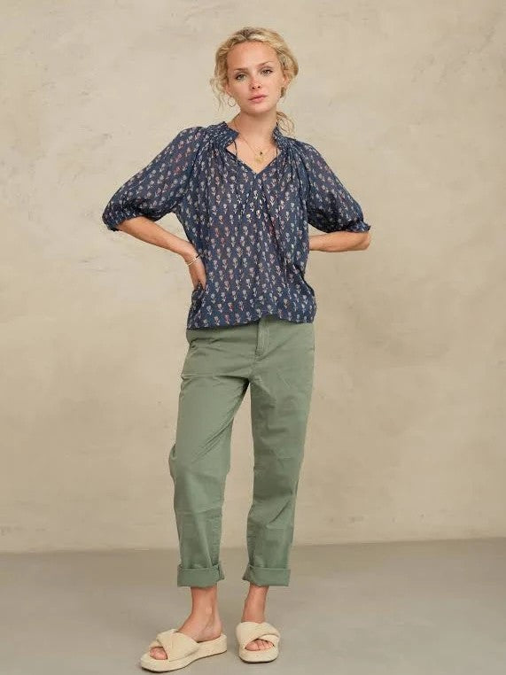 Ari bluse indigo