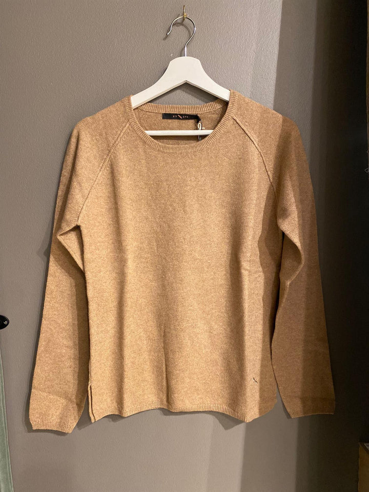 Cashmere pullover light brown melange