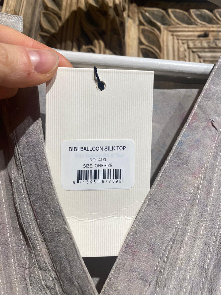 Bibi Balloon 100% silke bluse #401